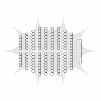 Namiot gwiazda dwumasztowy - krzesła 90-100 osób